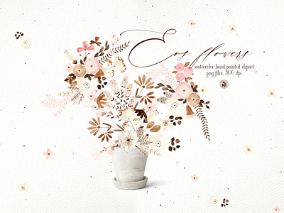 Eos Flowers - watercolor clipart