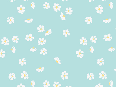 Daisies - vector seamless pattern