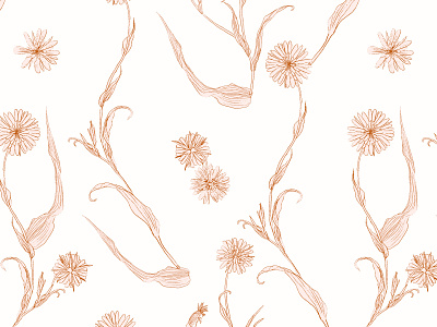 Floral hand drawn vector seamless pattern flowers hand drawn illustration patternbank seamless pattern vector