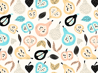 Fruits - vector seamless pattern design fabrics fruits seamless pattern vector