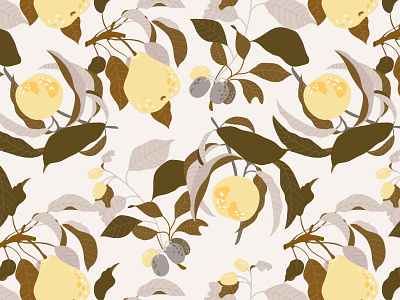 Fruits Autumn Vector Pattern design fabrics seamless pattern vector vectorart