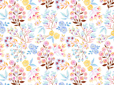 Colorful watercolor seamless pattern