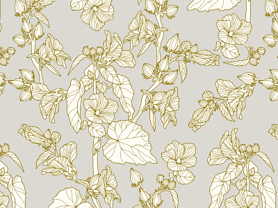 Elegant floral vector seamless pattern