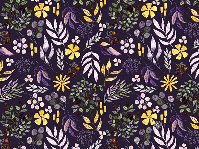 Watercolor floral pattern fabrics flowers seamless pattern watercolor