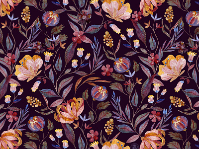 Watercolor floral seamless pattern