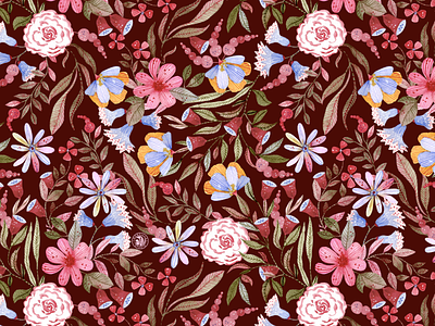 Floral Watercolor Pattern flowers seamless pattern watercolor