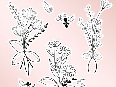 Flowers design graphic design illustration vector