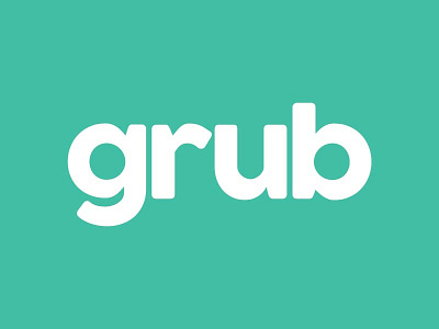 GRUB blue branding identity logo logomark teal text type typography