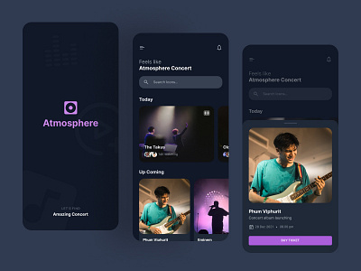 Atmosphere Concert App interface mobi mobile music ui userexperience ux