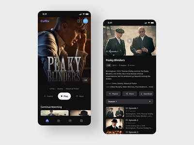 Cuflix Movie Stream Apps app interface mobile ui uidesign userexperience