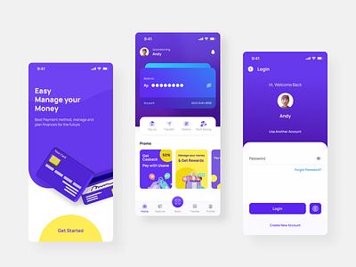 Digital Bank Apps Concept app mobile ui uidesign userexperience uxdesign