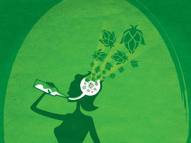 WIP The Brain Blaster - A Hoppy IPA illustration beer
