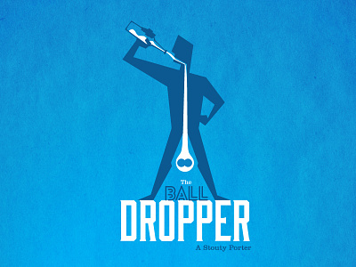 The Ball Dropper beer label beer typography
