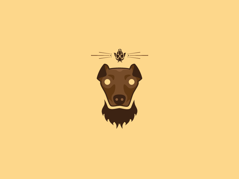 Bearded Dog Logo WIP beer logo