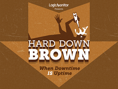 Hard Down Brown beer label homebrew typography