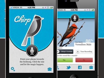 Chirp iPhone app app bird iphone mobile