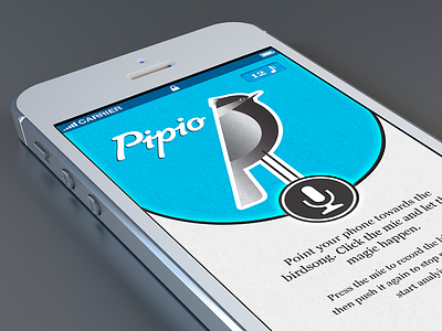Pipio Home Screen audio bird iphone recording