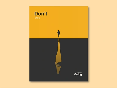 Minimalist Motivational Poster : Just Keep Going design graphic design illustration poster vector