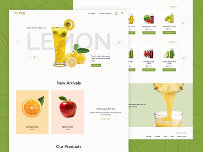 Website Design for OmJoos Juice