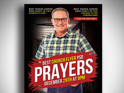 Pastor Prayer Night Church Psd Flyer Template business flyer event flyer flyers graphic design print template