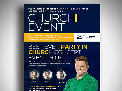 Conference Meetup Church Psd Flyer Template