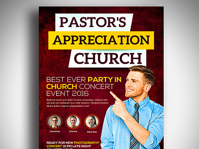 Pastor Church Free Flyer Psd Template business flyer cards design editable file event flyer flyers graphic design illustration logo print template