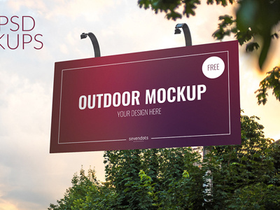 Free 3 Outdoor Psd Mockups Download