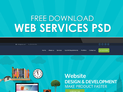 Free Web Services PSD community company profile free web organization portfolio template psd