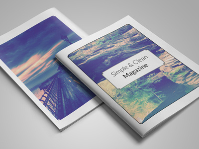 Free Simple & Clean Magazine Template a4 agency album article book booklet brochure business catalog clean clothing corporate