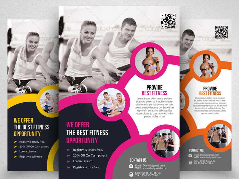 Body Fitness Club Flyer Template By Aliiqbal Dribbble Body Fitness Club Flyer Template