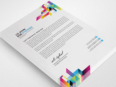 Letterhead a4 ai business letterhead clean letterhead cmyk company letterhead corporate creative