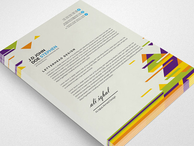 Letterhead Template a4 ai business letterhead clean letterhead cmyk company letterhead corporate creative