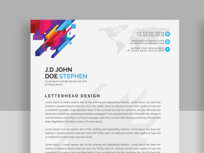 The Letterhead letterhead word official pad presentation print ready professional simple stationery word template