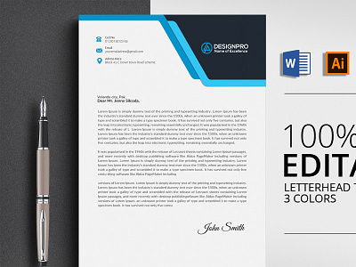 Advance Letterhead Design