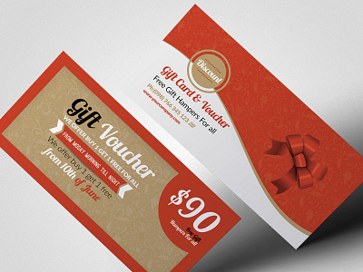 Stylish Retro Gift Voucher Psd