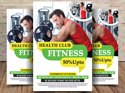 Health and Fitness Flyer Free PSD advertising aerobic beauty body builng bodycombat bodypump cardio design templates