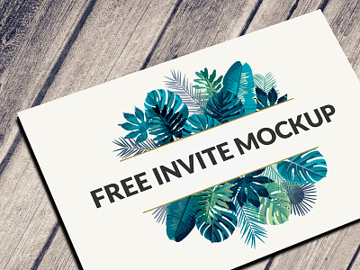 Free Postcard & Invitation Mockup Psd Download