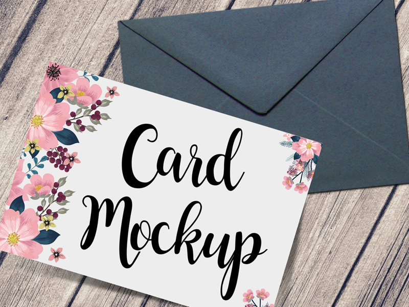 Free Card & Envelope Mockup Psd by Wow John on Dribbble