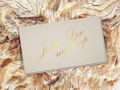 Free Gold Foil Business Card Mockup Psd