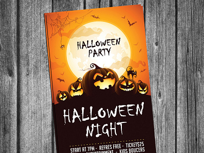 Free Halloween Party Invitation Card PSD