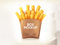 mockup - Free Potato Fries Box Mockup Psd Download