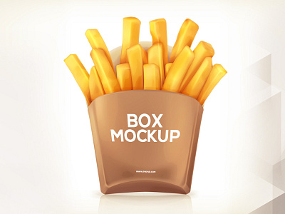 Free Potato Fries Box Mockup Psd Download