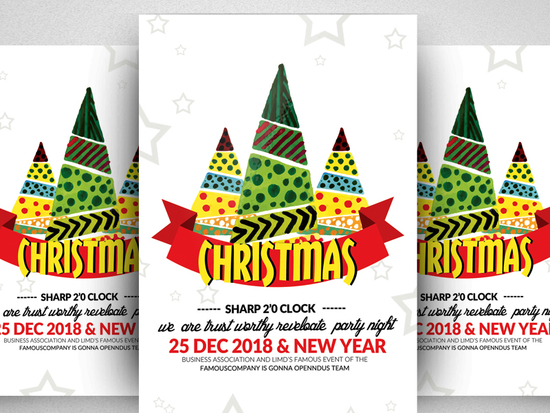 Free 2017 Christmas Flyer Psd Template by Wow John on Dribbble