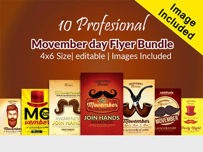 10 Movember Flyer Bundle