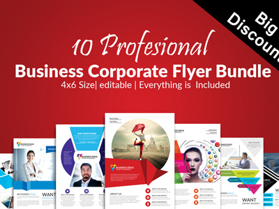 10 Business Flyer Bundle Vol:10 6 business flyer template bundle business cards business flyer cards editable file event flyer flyers free files graphic design print template roll ups