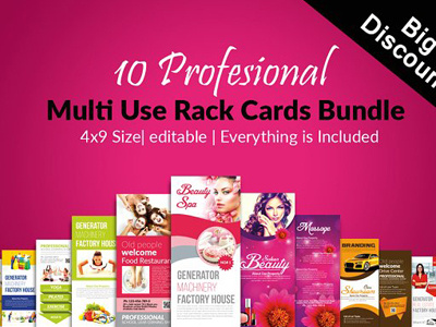 10 Multi Use Rack Card Bundle