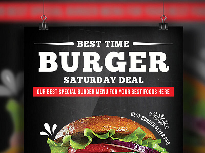 Free Beef Burger Psd Flyer Templates