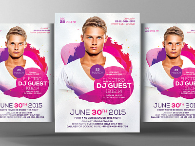 Free Dj Guest PSD Flyer Template