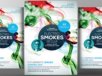 Free Smoke PSD Flyer Template business cards business flyer event flyer flyers illustration logo print template ui