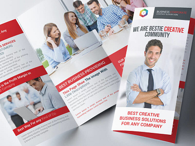 Free Creative Modern Trifold Brochure Psd Template business cards business flyer design editable file event flyer flyers graphic design